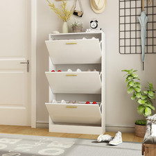 Zapatera De Madera Para Zapatos Mueble Organizador Zapato Shoes Zapatero Blanco picture