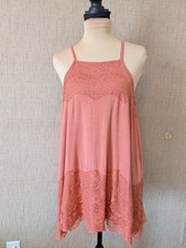 torrid Super Soft Lace-Trim Slip Dress in Dusty Coral picture