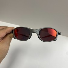 Oakley Juliet 2.0 X-Metal Polarized Sunglasses Ruby Lenses/Matte Gray Frames picture