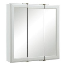 Pemberly Row Modern Classic 24-Inch Wood Medicine Cabinet in White picture
