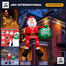 8FT Climbing Santa Christmas Inflatable Yard Decor with LED Lights - Outdoor Hol picture