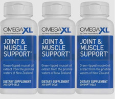 3Pack Omega XL 300 Softgels-Green Lipped Mussel Joint & Muscle Relief Supplement picture