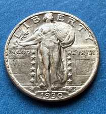 1930 Standing Liberty Quarter AU+ Final Year – Strong Detail – 90% Silver picture