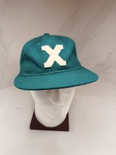 Vtg Ebbets Field Flannels Cuban X-Giants Negro League Wool Hat Cap 7 5/8 Green picture