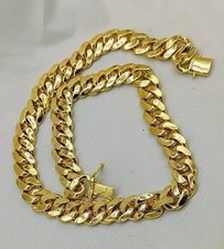 Stunning Men's 18MM x 24 Miami Cuban Link Chain Necklace 14K Yellow Gold Plated picture