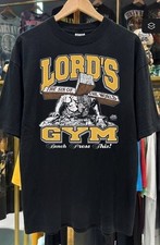 VNTG REMAKE  LORDS GYM HIS PAIN ON A SHAKA HEAVYWEIGHT GARMET SHIRT 