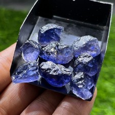 Natural Iolite Rough Lot, 75 Ct, 8 Pcs, 14–18mm Blue Violet Raw Iolite Crystals picture
