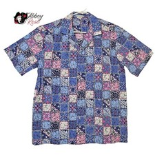 80s Vintage Hawaiian Men's Large Shirt Made in Hawaii Polyester Blend Dradstock  picture
