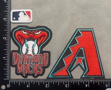 LOT SET OF 3 ARIZONA DIAMOND BACKS MLB BASEBALL IRON ON PATCHES picture