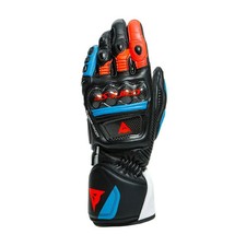 Dainese Druid 3 Style Leather Racing Gloves Blue CE Knuckle Protection picture