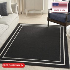 Nourison Home Nourison Essentials Black Ivory 4' x 6' Area Rug - Easy Clean, Non picture