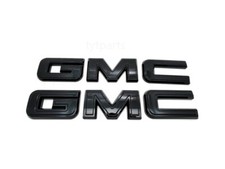 NEW 2019-25 GMC Sierra 1500 2500HD 3500HD Front Rear Gloss Black OVERLAY Emblem picture
