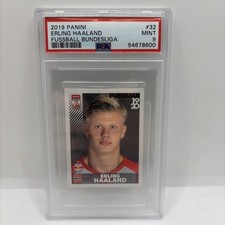 2019 PANINI FUSSBALL BUNDESLIGA #32 ERLING HAALAND ROOKIE RC PSA 9 picture