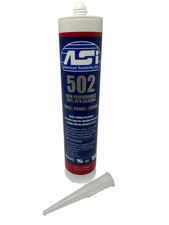 1 New ASI 502 Clear Food Grade 100% RTV Silicone Sealant - 10.2 Oz Cartridge picture