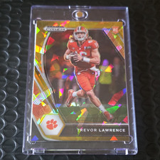 2021 Panini Prizm Draft Picks - Trevor Lawrence #106 Gold Ice Prizm (RC) picture