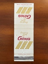 Vintage Gino's Everybody Goes To Gino's Matchbook Universal Match Philly picture