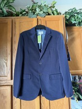 NWT Con.Struct Men’s Slim Fit Silvadur Knit Stretch Blazer Sport Coat Navy 40R picture