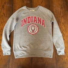 Indiana Hoosiers Pressbox Women's Edith Vintage Knobi Sweatshirt Heathered Gray picture