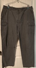 Vintage L.L. Bean Mens Tropic Cargo 40/34 Pants Gray Durable Cotton Classic Work picture