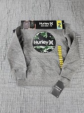 Hurley Boy's 2-Piece Fleece Lined Hoodie & Cotton Blend Tee Set Charcoal Heather picture