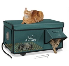 Weatherproof Heated Cat Shelter - Large Outdoor Feral Cat House Stray Waterproof picture
