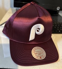 NWT Philadelphia Phillies Retro Vintage Mitchell & Ness SnapBack Maroon Hat Cap picture