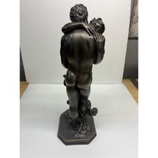 Vintage 2002 Crosa Nude Lovers Sculpture Embracing Couple Bronze Tone Statue 14