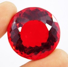 Certified 112.65 Ct Brazilian Red Topaz Round Cut Natural Loose Gemstone Huge picture