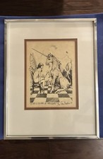Real Musgrave, Framed and Signed Artist 1977 “Nymph and Unicorn.” picture