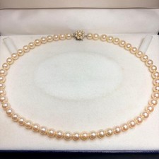 TASAKI Akoya Pearl Necklace 7.4-8mm K14 White Gold 38g No Case Authentic from JP picture