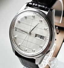 SEIKO Sportsmatic 5 6619-8130 Vintage Automatic Silver Cross Dial Men's Watch picture