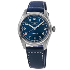 New Longines Spirit Automatic Blue Dial Leather Strap Men's Watch L3.410.4.93.0 picture