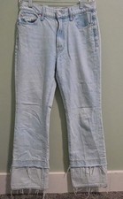 MOTHER The Insider Double Double Hover Jeans In Sideways light Wash – Size 28 picture