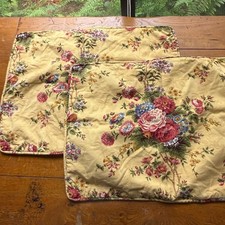 Vintage Waverly Standard Vintage Yellow Floral Adriana Shams | Set of 2 picture