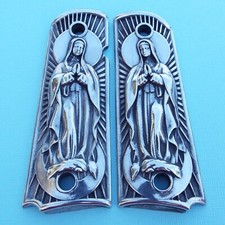 Original M1911 A1 Solid Pewter Lady of Guadalupe Grips picture