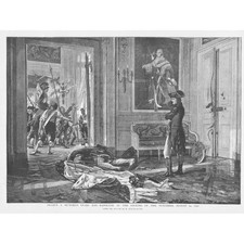 NAPOLEON After the Sacking of the Tuileries in 1792 - Antique Print 1892 picture