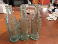Lot of 3 original vintage 1950s Coca-Cola embossed contour / hobble-skirt glass picture