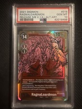 Digimon TCG RagnaLoardmon BT2-019 Alternate Art GEM MINT PSA 10 picture