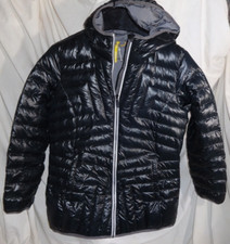 LOLE Elena Goose Down Duvet BLACK Puffer Coat Jacket Sz L 10-12 picture