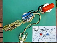 Solderless Tele Wiring Harness 3 Way Switch CTS Solid shaft Orange Drop .047  picture