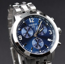 TISSOT PRC 200 42 MM Chronograph Blue Dial Men's Watch T055.417.11.047.00 picture