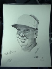 RARE Mark O’Meara Autographed Litho Pencil Sketch /250 PGA William Van Zandt ‘89 picture