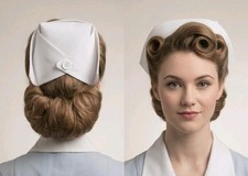 2 Vintage White Nurse Caps New Graduate Traditional Graduation Cap picture