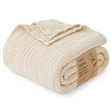 Love's cabin 100% Cotton Muslin Blanket, 6 Layer Lightweight Breathable Gauze... picture