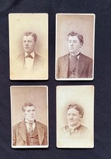 Lot of 2 Antique VT CDV Photos Gauvin Photographer Middlebury Vermont Late 1800s picture