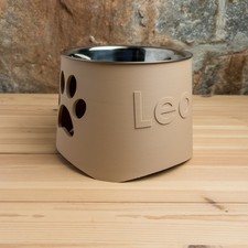Large Elevated Custom Dog Bowl | Choose Color & Height | Add your Dog's Name picture