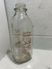 Speece’s Dairy Dauphin, Pa. Quart Pyro Milk Bottle picture