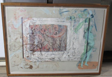 Rainer Gross  Television Baroque II, 1979 Lithograph Signed Framed  (K) picture