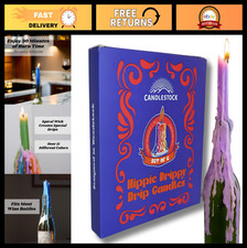 Colorful Drip Candles - Pack of 6 Taper Candles for Wine Bottles - Purple Drippi picture