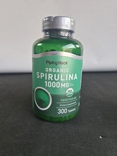 Piping Rock Organic Spirulina 1000mg 300 Vegetarian Tablets EXP 08/2027 picture